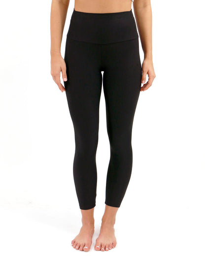 Cropped Mid-Weight Daily Pocket Leggings in Black - FINAL SALE