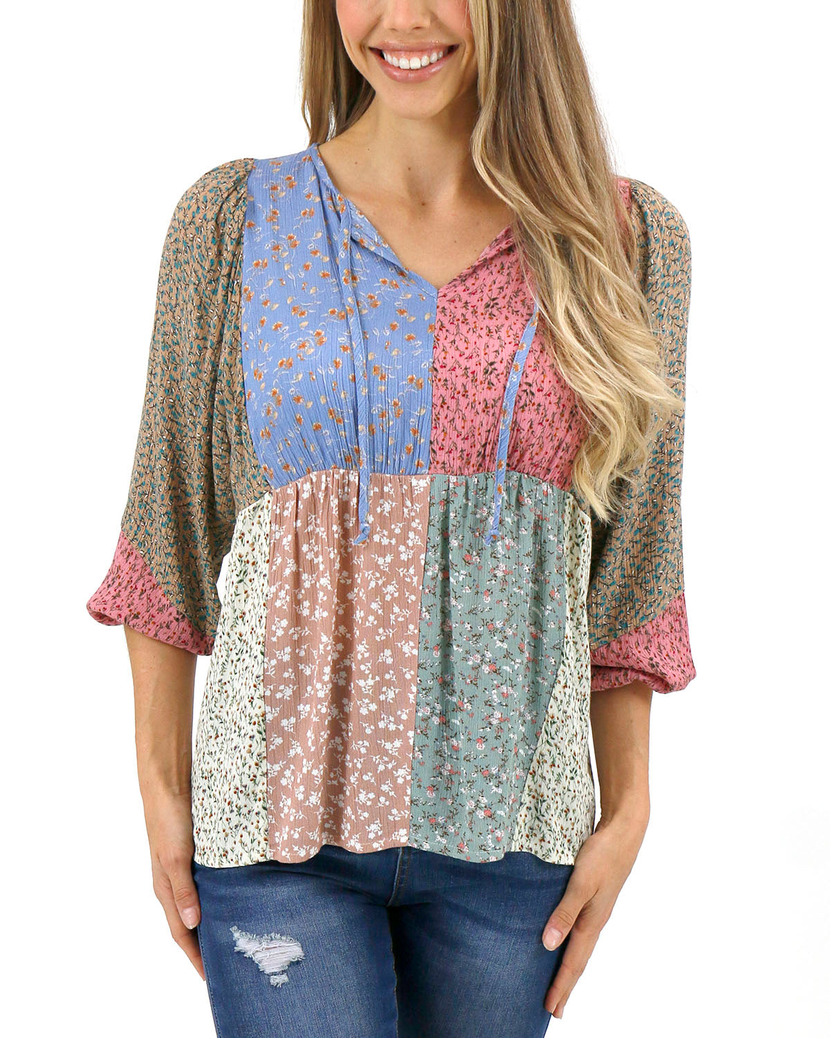 Penelope Patchwork Top