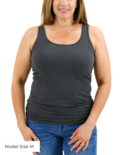 Perfect Fit Black Seamless Ribbed Tank