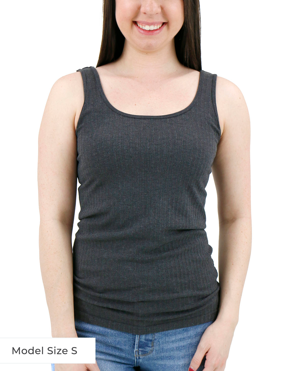 Perfect Fit Seamless Ribbed Tank in Denim Blue