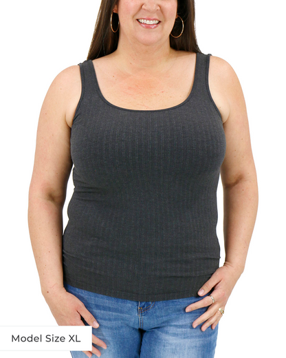 Perfect Fit Black Seamless Ribbed Tank