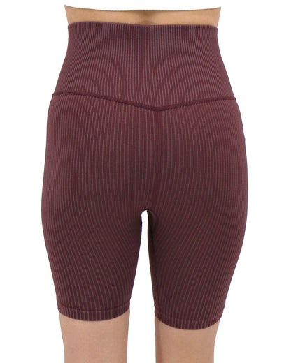 Perfect Fit Ribbed Biker Shorts in Raisin - FINAL SALE