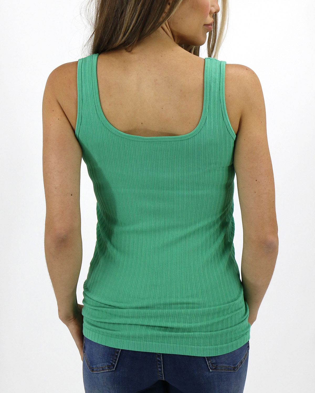 Perfect Fit Seamless Ribbed Tank in Mint Leaf