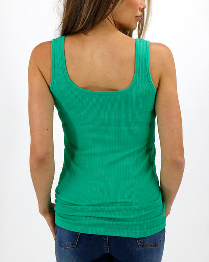 Perfect Fit Seamless Ribbed Tank in Mint Leaf