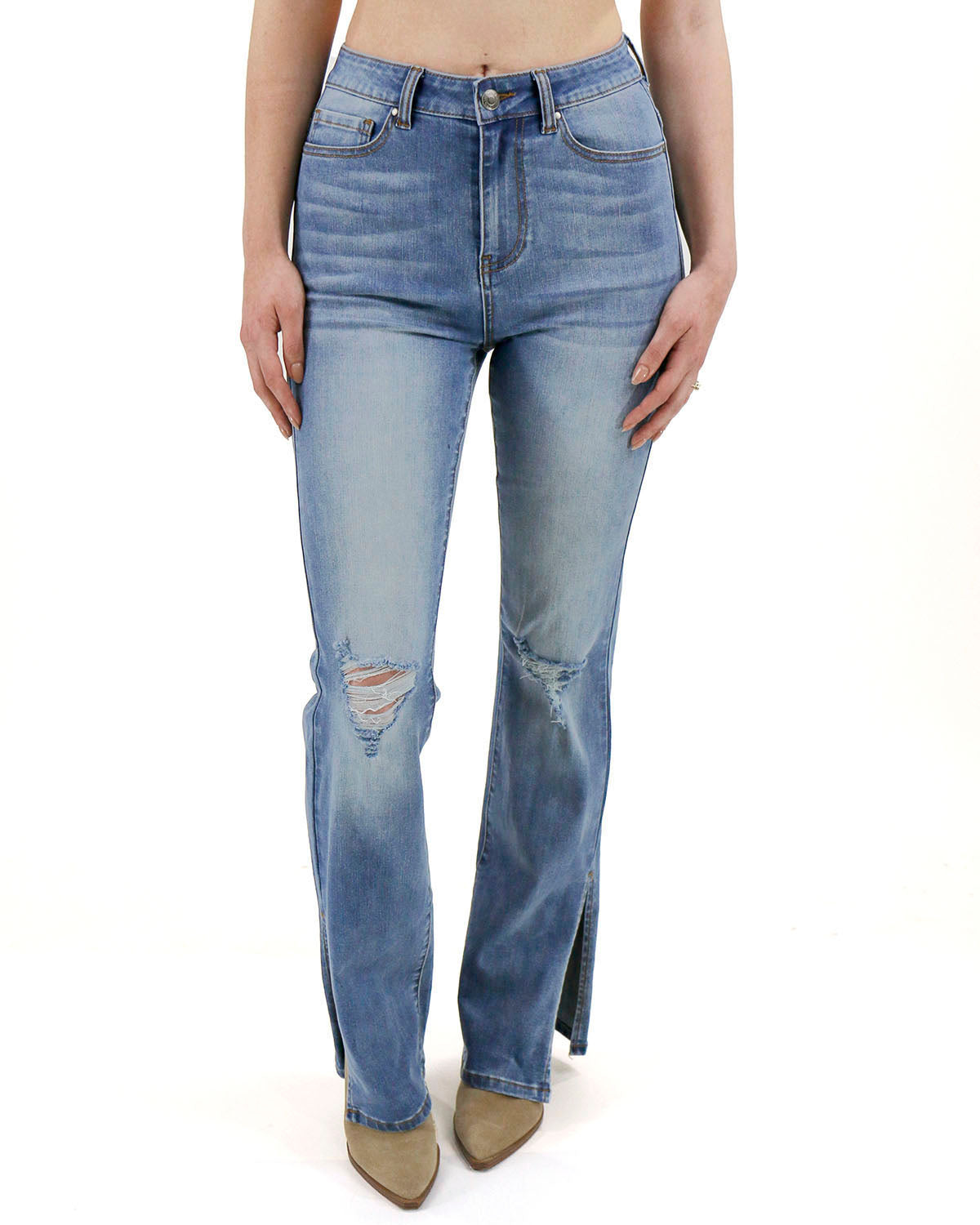 Split Flare Denim