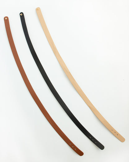 Vegan Black Leather Hat Band - FINAL SALE