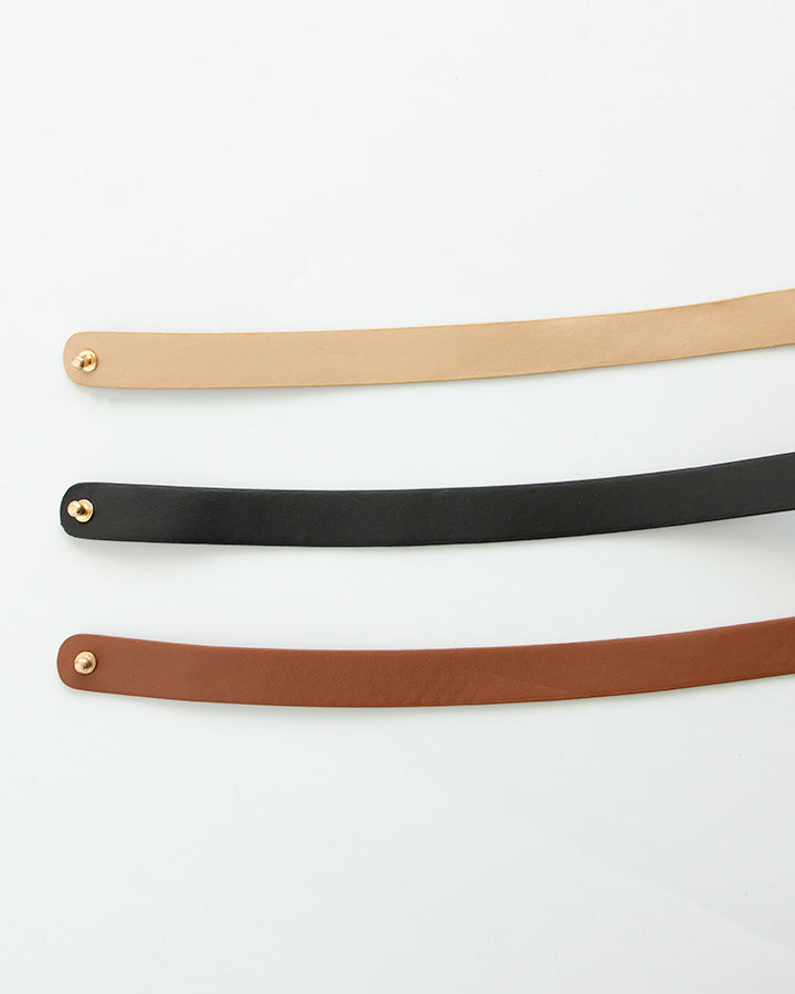 Vegan Black Leather Hat Band - FINAL SALE