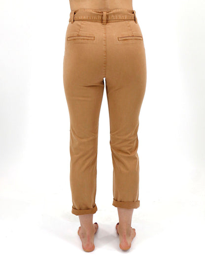 Straight Leg Sueded Twill Pants