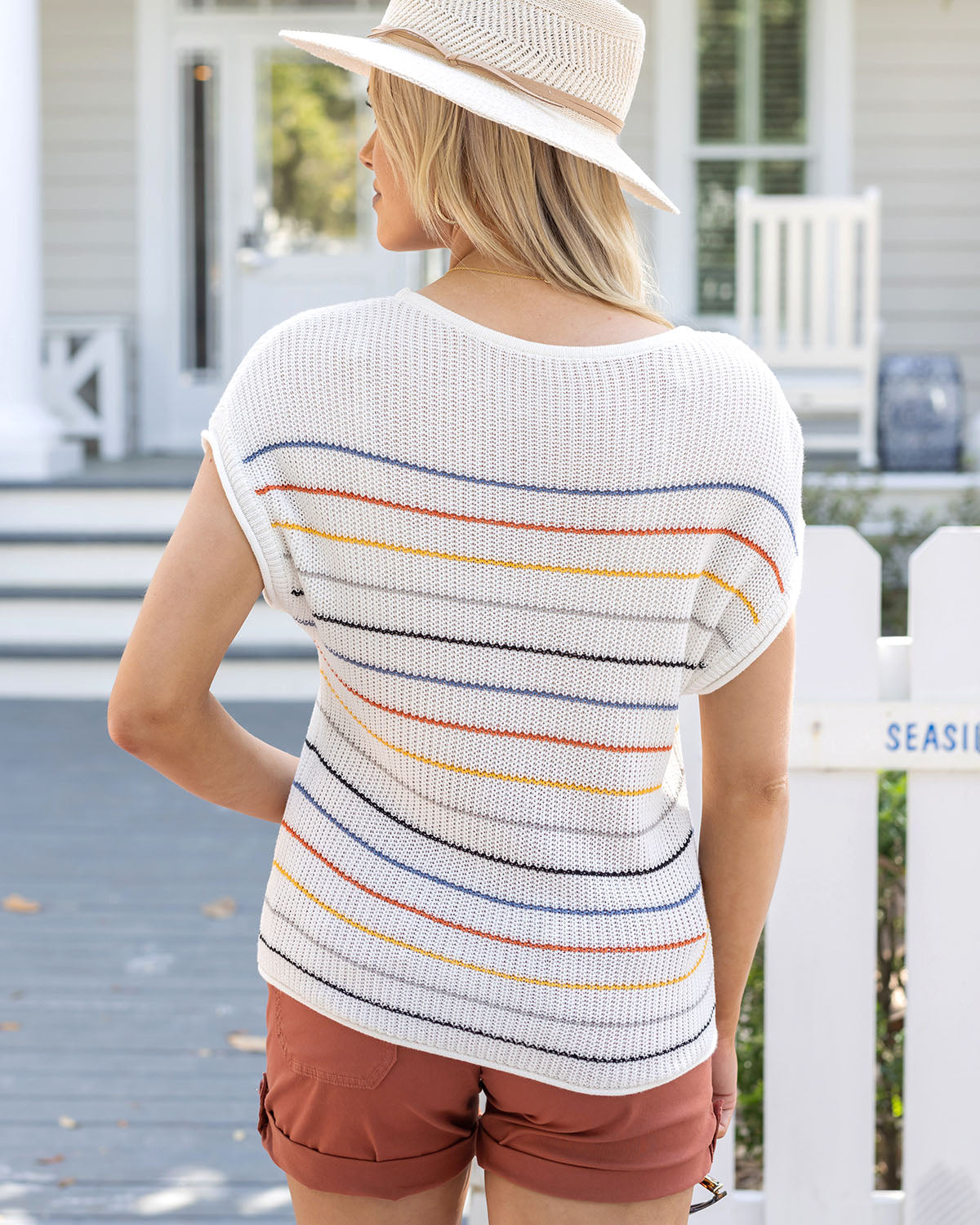Slouchy Striped Sweater Tee