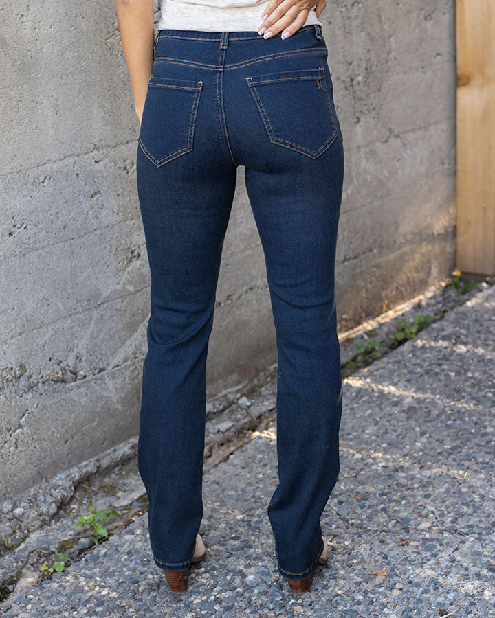 Barely Boot Dark-Wash Denim - FINAL SALE