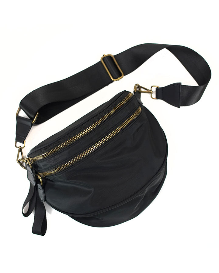 Zippered Belt Bag Black 