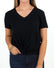 Perfect V-Neck Tee in Black - FINAL SALE - Black / S - Grace and Lace