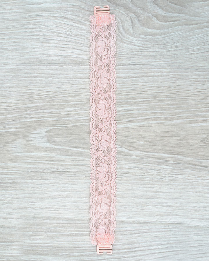 Bra-La: Lace Bra Strap Cover in Blush