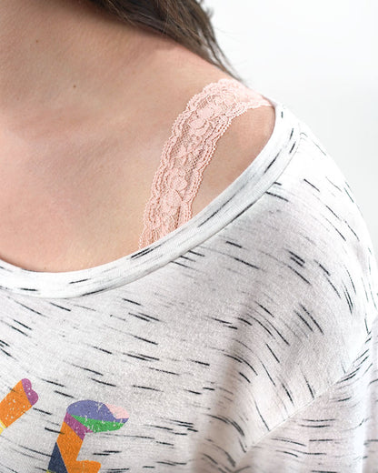 Bra-La: Lace Bra Strap Cover in Blush