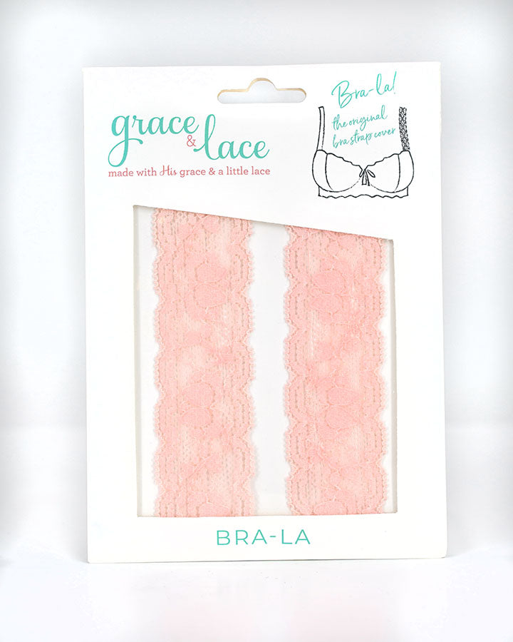 Bra-La: Lace Bra Strap Cover in Blush