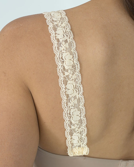 Bra-La: Lace Bra Strap Cover in Vintage Cream