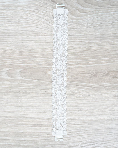 Bra-La: Lace Bra Strap Cover in White