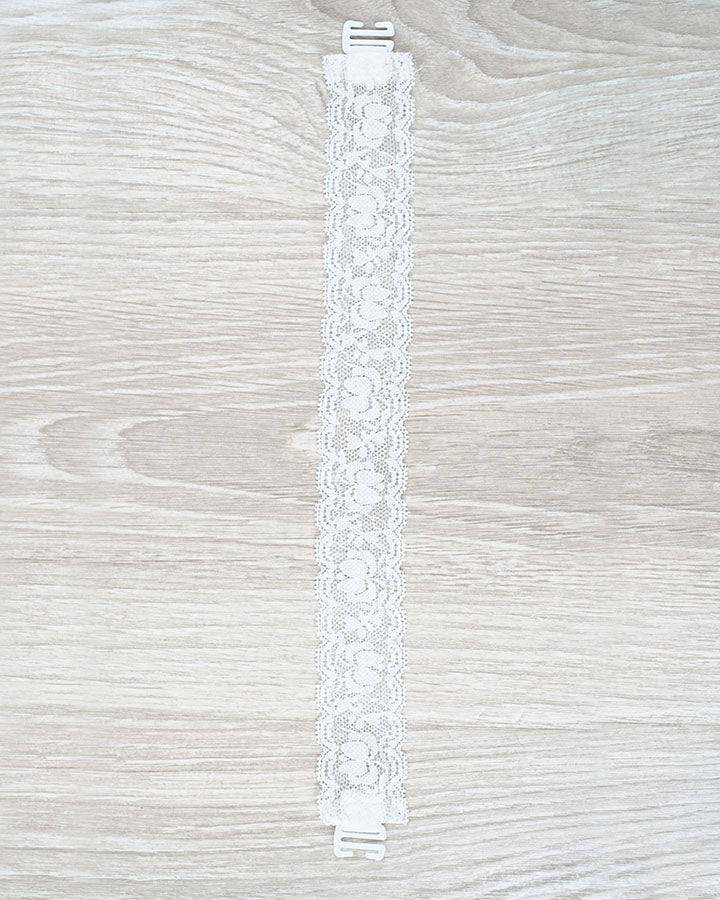 Bra-La: Lace Bra Strap Cover in White