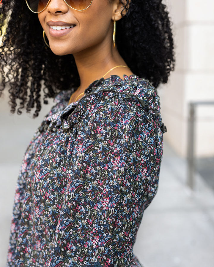 The Carlee Top in Watercolor Ditsy - FINAL SALE