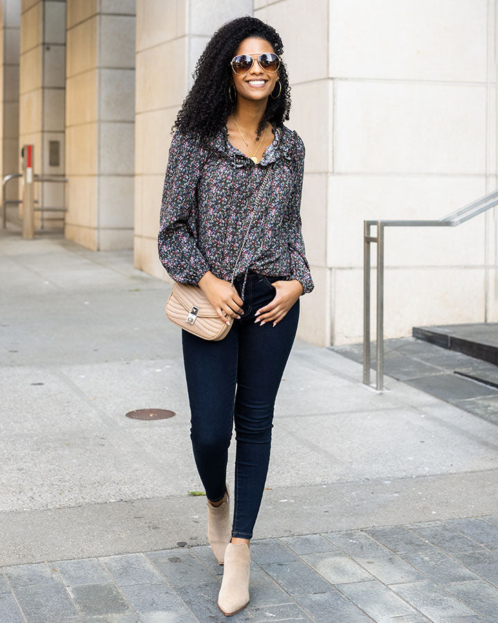 The Carlee Top in Watercolor Ditsy - FINAL SALE
