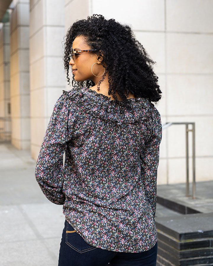 The Carlee Top in Watercolor Ditsy - FINAL SALE