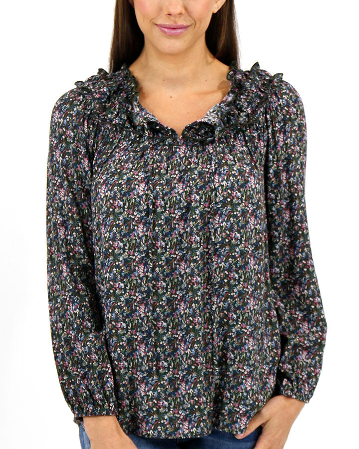 The Carlee Top in Watercolor Ditsy - FINAL SALE