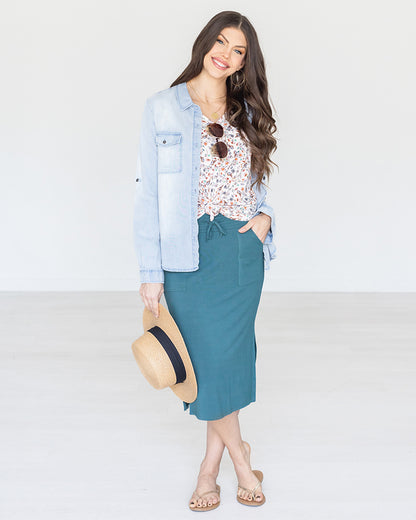 Casual Day Modal Skirt in Paradise - FINAL SALE