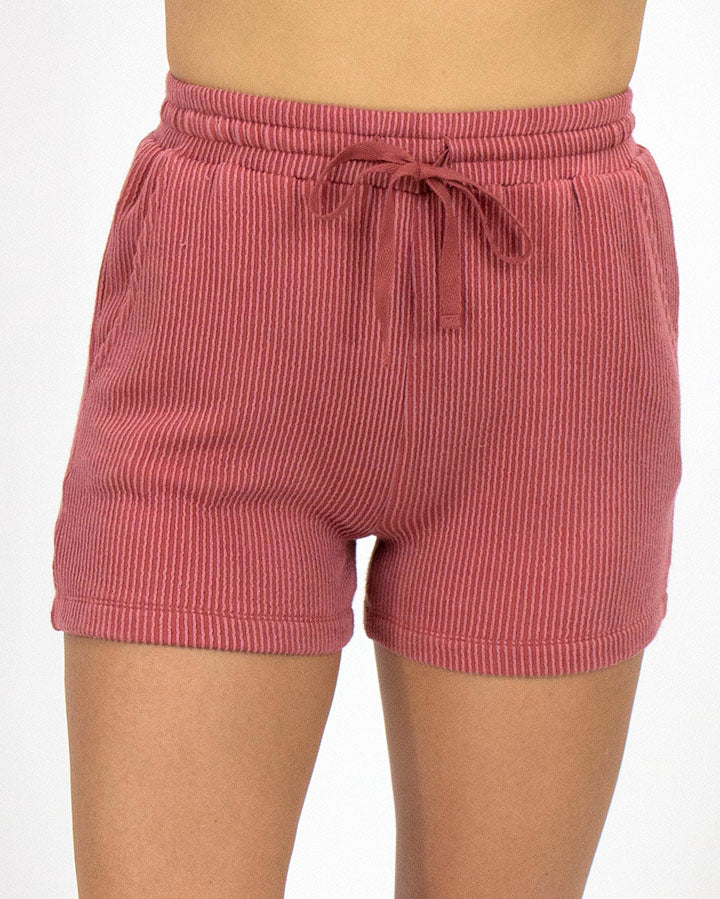 Corded Lounge Shorts in Persimmon - FINAL SALE
