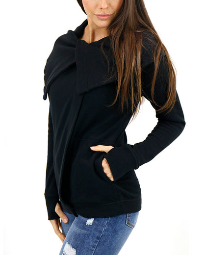 Fleece Wrap Up in Black