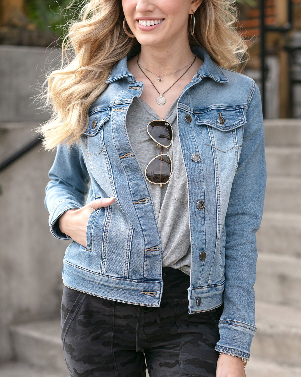 Ultimate denim jacket in light mid-wash - Grace and Lace