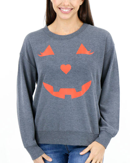 front view stock shot of pumpkin sweatshirt