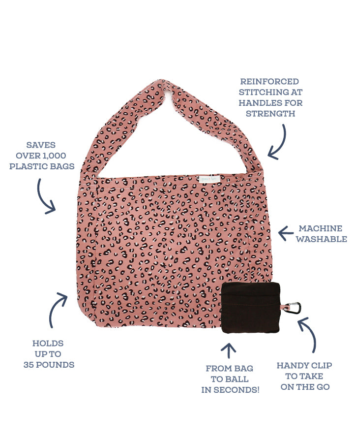 Reusable Pocket Bag in Leopard Print