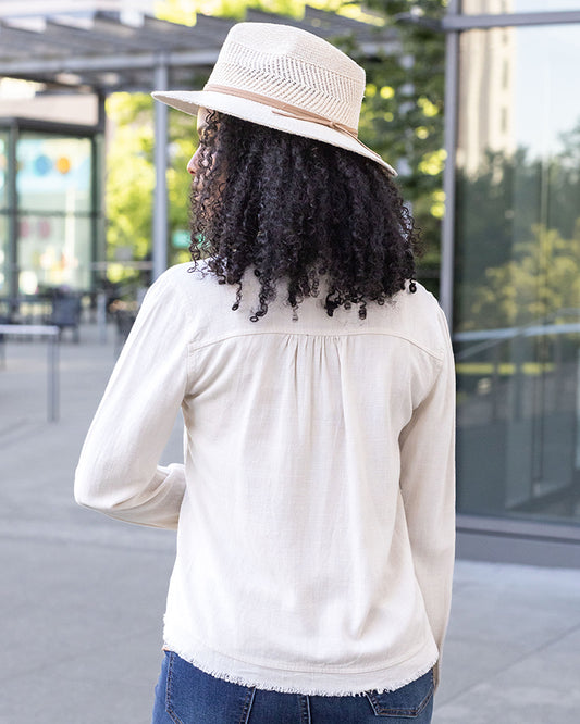Linen Safari Jacket in Natural