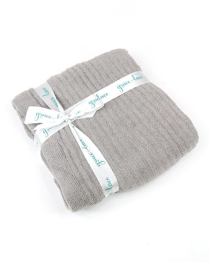 Plush Bambü Blanket in Grey Cloud