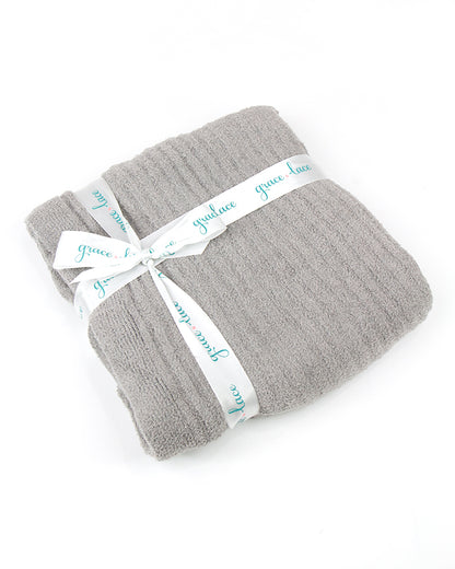 Plush Bambü Blanket in Grey Cloud