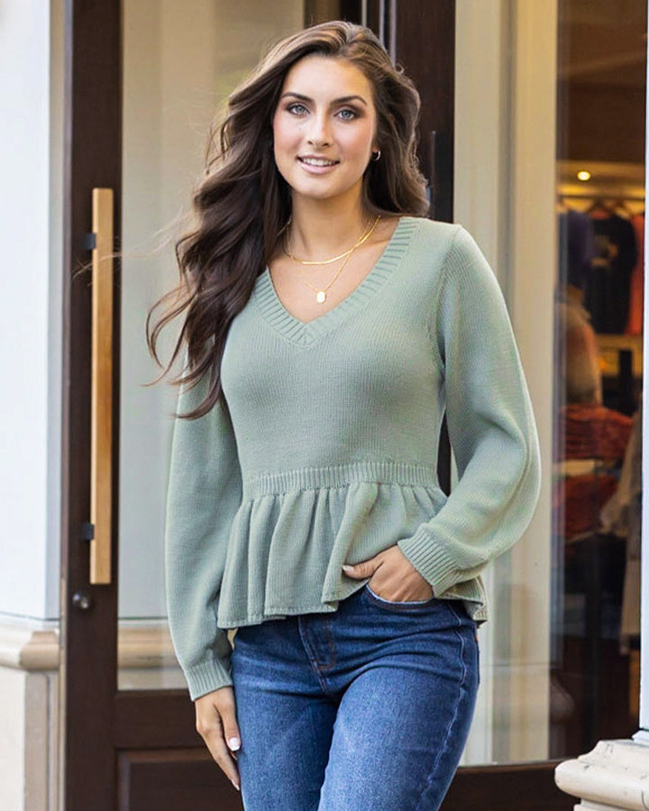 Peplum trui hot sale