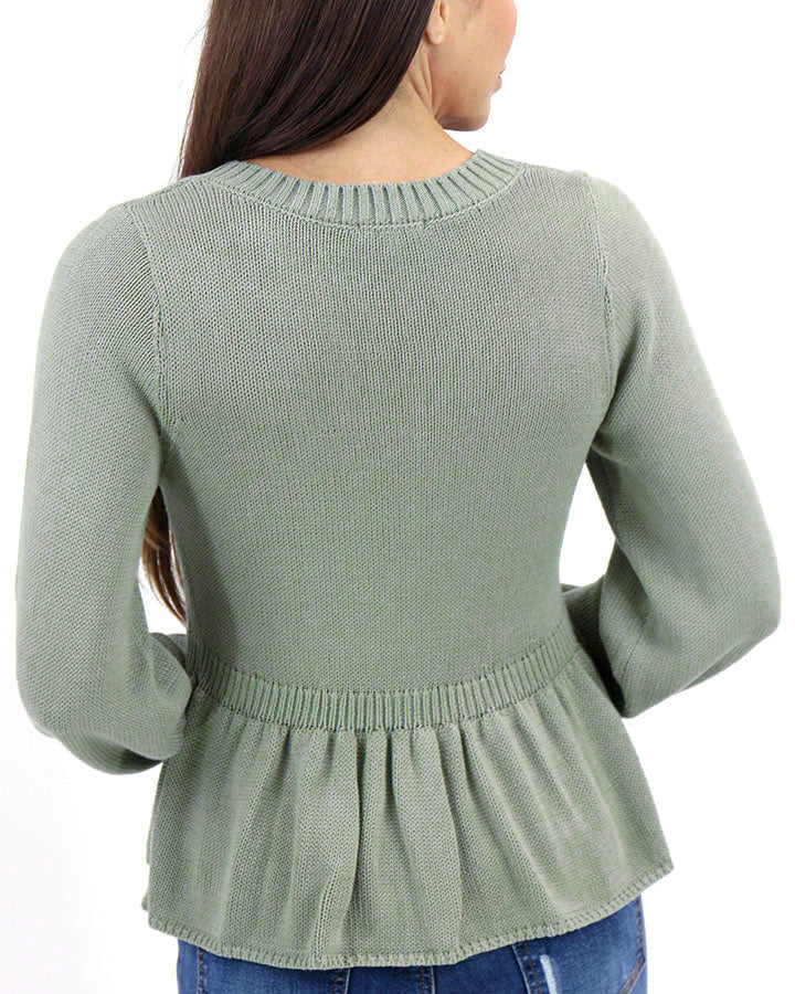 Grey hot sale peplum sweater