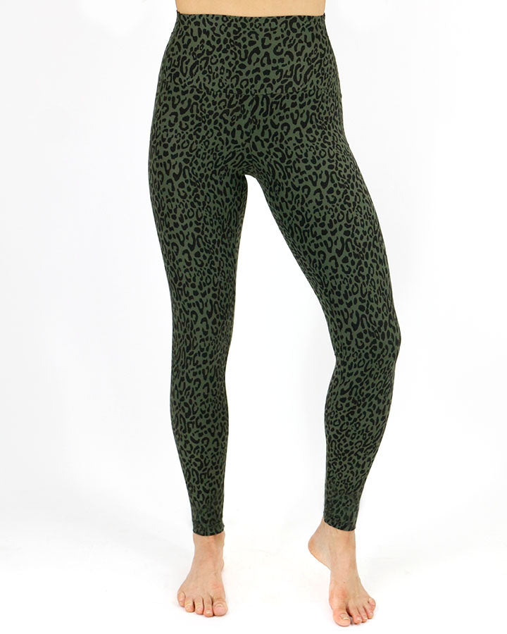Midweight Daily Leggings in Olive Cheetah - Pocket/No Pocket - FINAL SALE