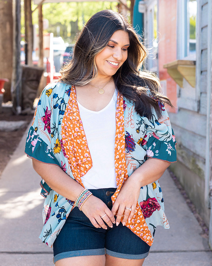 Mixed Print Patchwork Kimono - FINAL SALE