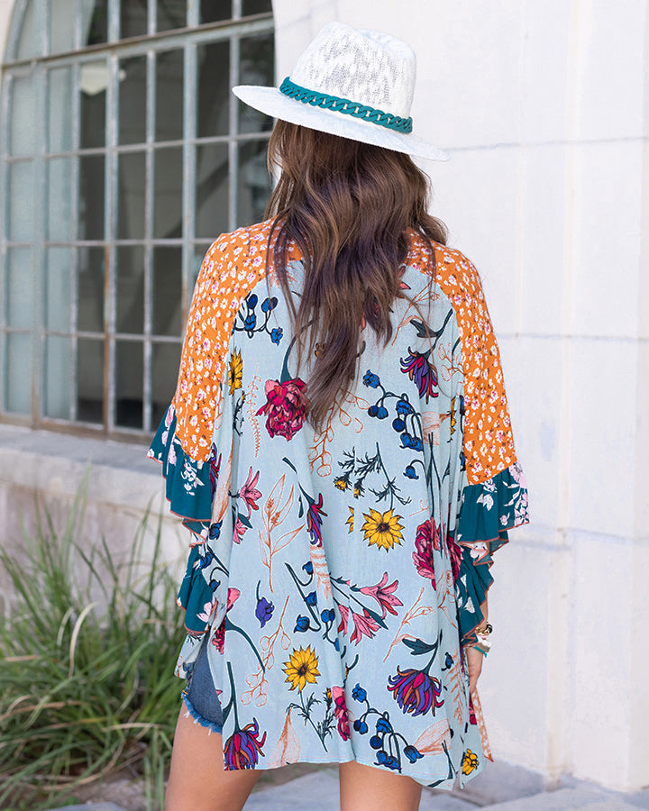 Mixed Print Patchwork Kimono - FINAL SALE
