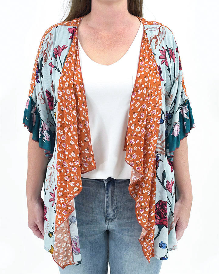 Mixed Print Patchwork Kimono - FINAL SALE