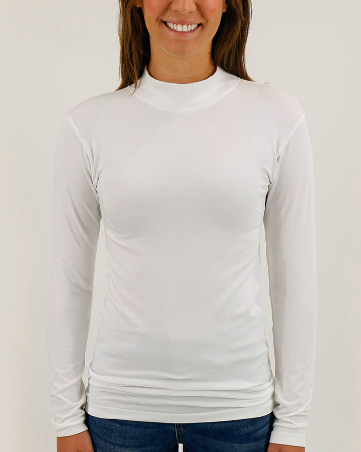 Ivory mock neck top top