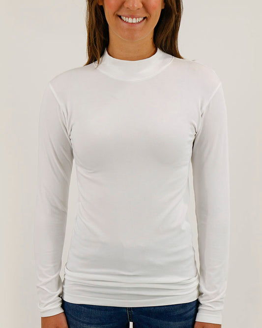 Mock Neck Ivory Long Sleeve Perfect Fit