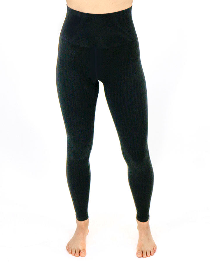 Perfect Fit Black Ribbed Seamless Leggings - Grace and Lace - Grace and Lace