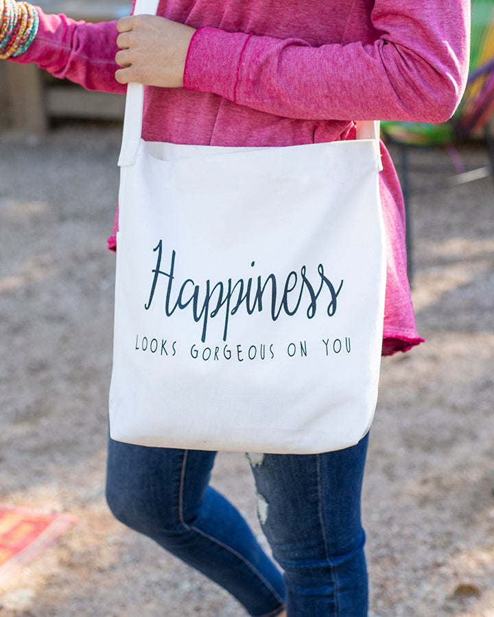 G&L Quote Tote - Happiness Looks Gorgeous on You