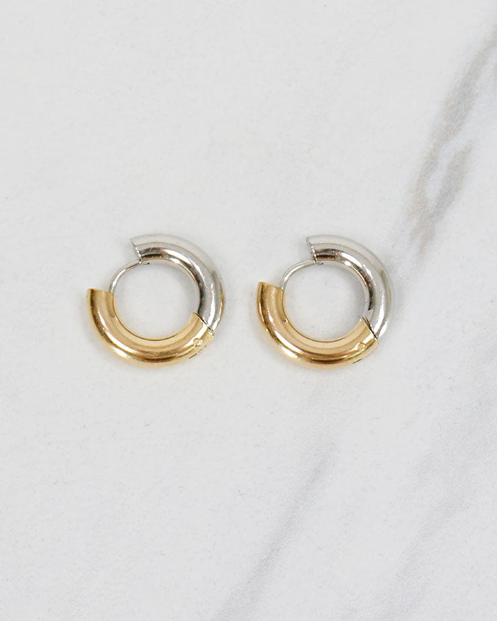 Reversible Huggie Earrings