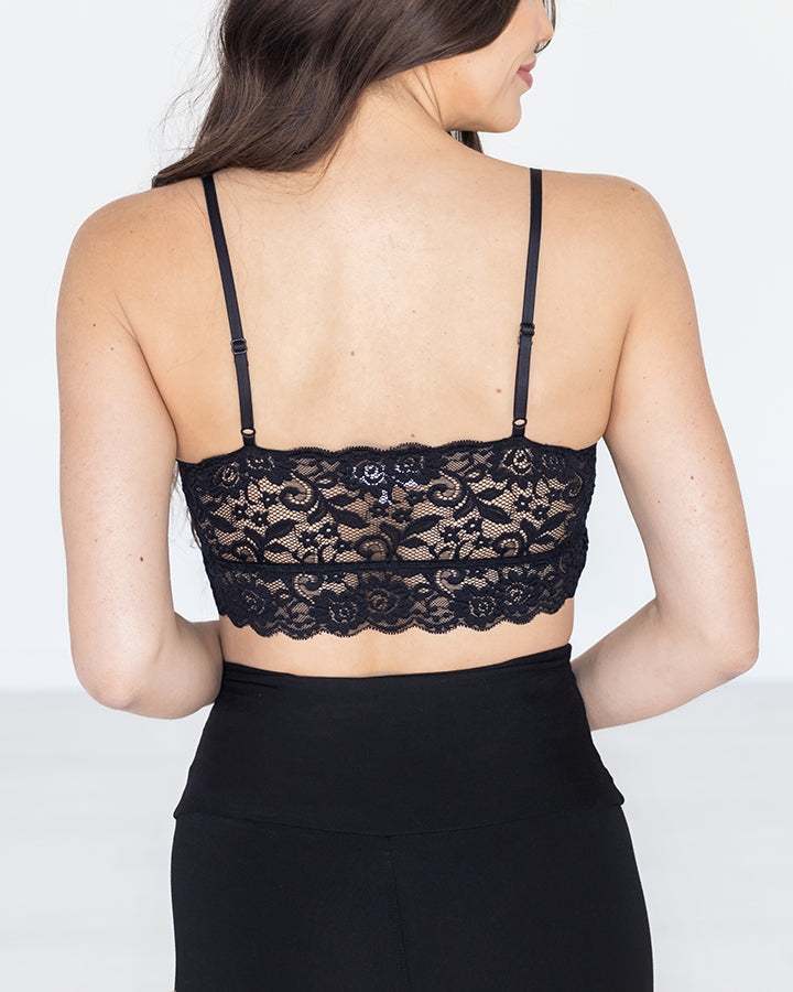 Black Scalloped Lace Bralette - Grace and Garment Boutique