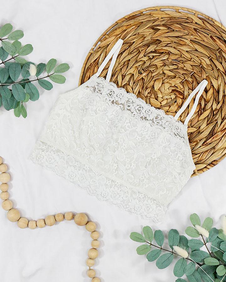 Scallop Lace Bralette in Ivory