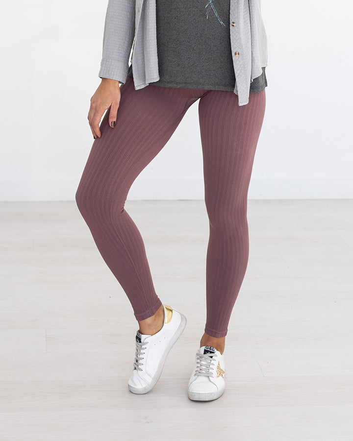 Ribbed Leggings in Vintage Violet Grace and Lace Grace and Lace