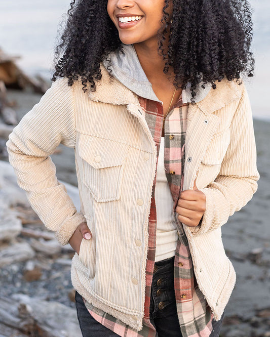 Sherpa Corded Jacket in Cashew